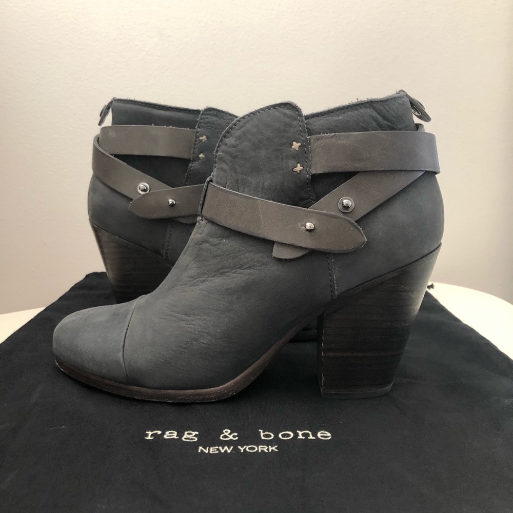 Grey Suede Leather Ankle Boot - image 2